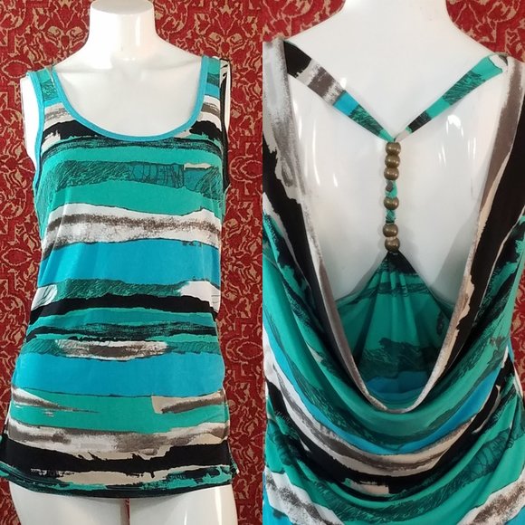 KENNETH COLE stretch polyester blend draped back S✨ - Picture 1 of 10